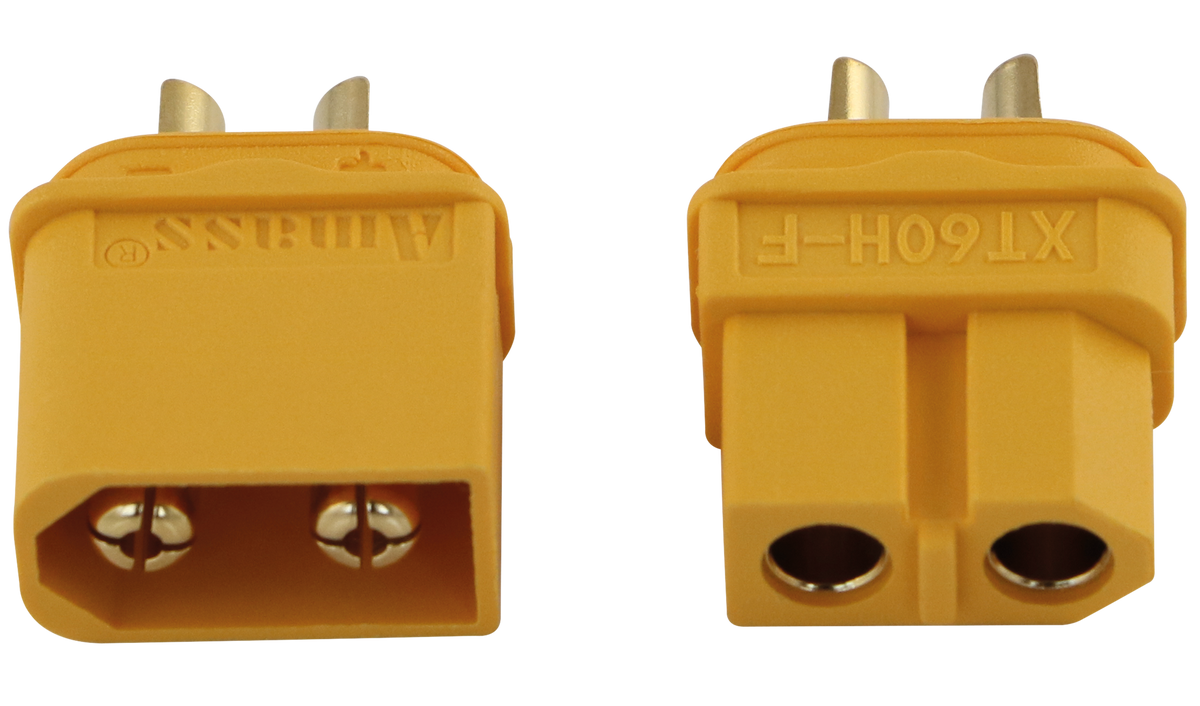 Amass XT60H-M Stecker und XT60H-F Kupplung im Detail