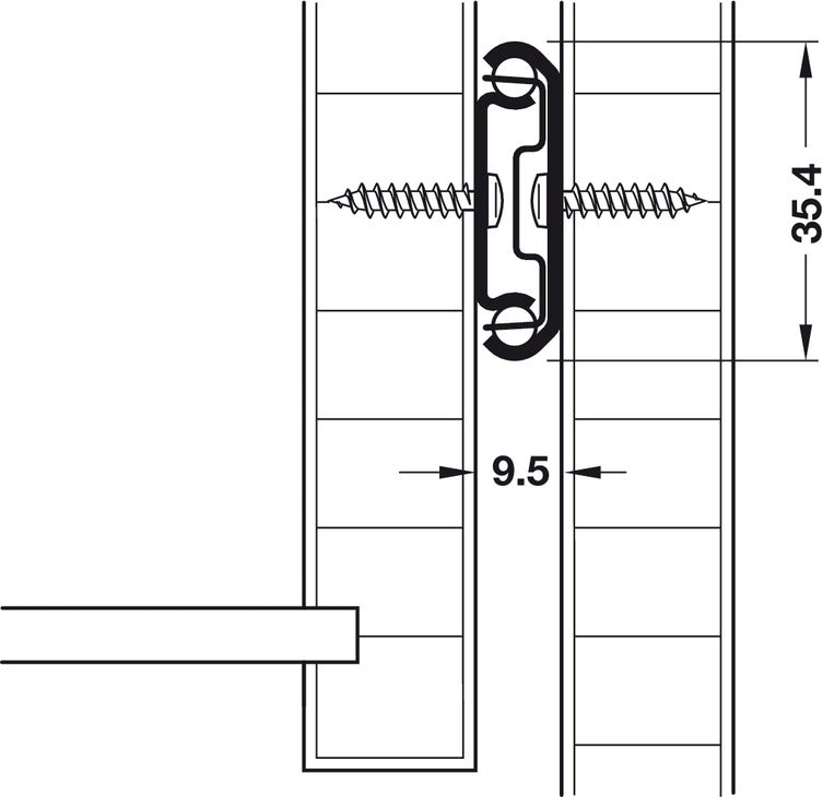 Guide a sfera, estensibili su entrambi i lati, estrazione parziale, Accuride 2026, portata fino a 50 kg, acciaio, montaggio laterale