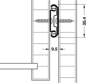 Kugelführung, beidseitig ausziehbar, Teilauszug, Accuride 2026, Tragkraft bis 50 kg, Stahl, seitliche Montage