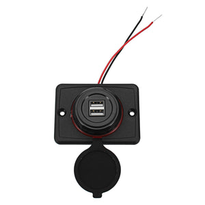 USB Einbauelement, Eingang: 12-24V Ausgang: 2x 3.1A USB