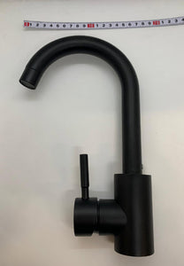 Edelstahl Wasserhahn schwarz mit Schweizer 3/8 Zoll Anschluss