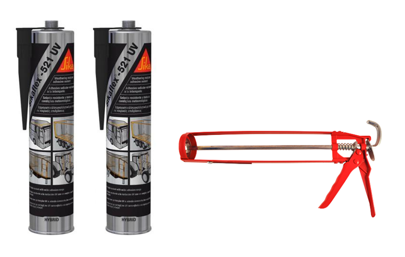 2x Sikaflex 521UV, der Allrounder für Werkstatt und Camperbau inkl. Kartuschenpresse