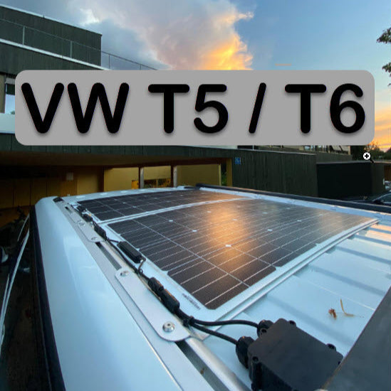 Sistema solare T5 / T6, kit da 135W / 270W per tetto pop-top in California, incluso regolatore di carica MPPT con Bluetooth