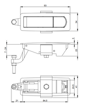 Laden Sie das Bild in den Galerie-Viewer, Adam Hall Hardware 1655 Hebelverschluss Metal schwarz