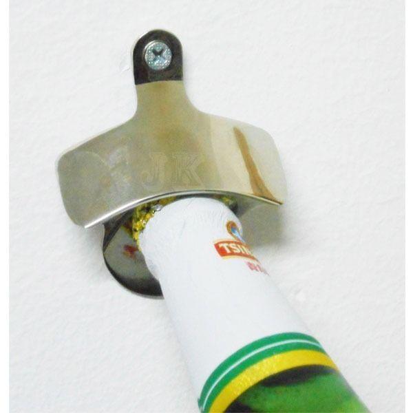 Flaschenöffner, rostfrei zur Wandmontage, inkl. Schrauben