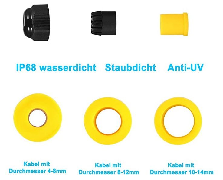 Boîte de dérivation, IP68 étanche Connecteur de câble