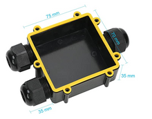 Laden Sie das Bild in den Galerie-Viewer, Abzweigdose, IP68 wasserdicht Kabelverbinder, 3-Wege-Verbindungsdose / Aussenverteilerdose, M25 Kabelverschraubung Ø4mm-14mm ABS + PVC