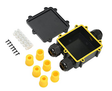 Laden Sie das Bild in den Galerie-Viewer, Abzweigdose, IP68 wasserdicht Kabelverbinder, 3-Wege-Verbindungsdose / Aussenverteilerdose, M25 Kabelverschraubung Ø4mm-14mm ABS + PVC