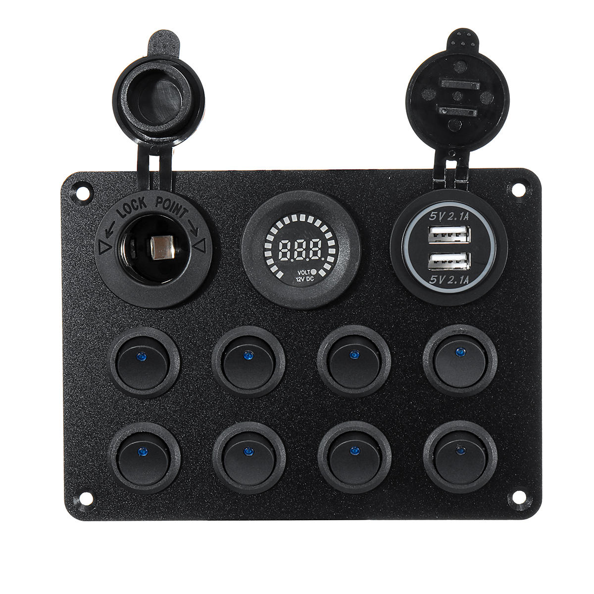 8-faches Schalter / USB / Voltmeter / Zigianzünder Panel