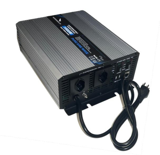 High-End 3in1 Wechselrichter mit 1000W Dauerleistung, Vorrang (Bypass) und Ladegerät