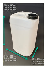 Laden Sie das Bild in den Galerie-Viewer, Weithals - Kanister Lebensmittelecht, 10L / 20L / 30L (PE-HD), inkl. Deckel