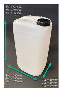Weithals - Kanister Lebensmittelecht, 10L / 20L / 30L (PE-HD), inkl. Deckel