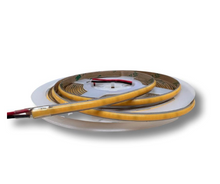 Laden Sie das Bild in den Galerie-Viewer, 12V LED Band selbstklebend, 4mm schmal, kürzbar, Warmweiss, 5m Rolle