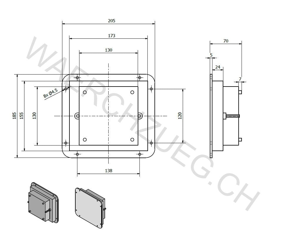 12V-Lüftungsventilator Weiss für Seitenabluft, Staubdicht