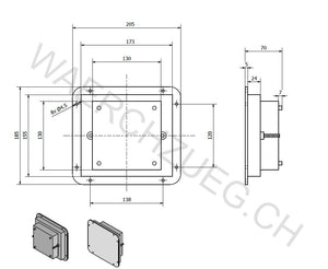 12V-Lüftungsventilator Weiss für Seitenabluft, Staubdicht