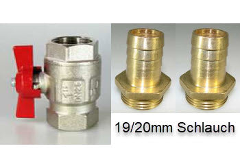 19mm / 20mm Hahn zum absperren vom Schlauch