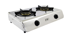 Laden Sie das Bild in den Galerie-Viewer, Edelstahl Gaskocher 2 flammig Campingkocher 7,6KW mit Turboflamme Propan Kocher (nj-60)