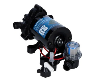 Carbest Automatische Druck- Wasserpumpe 12V 10Liter/min 2,8bar, inkl. Vorfilter (Die Preiswerte)