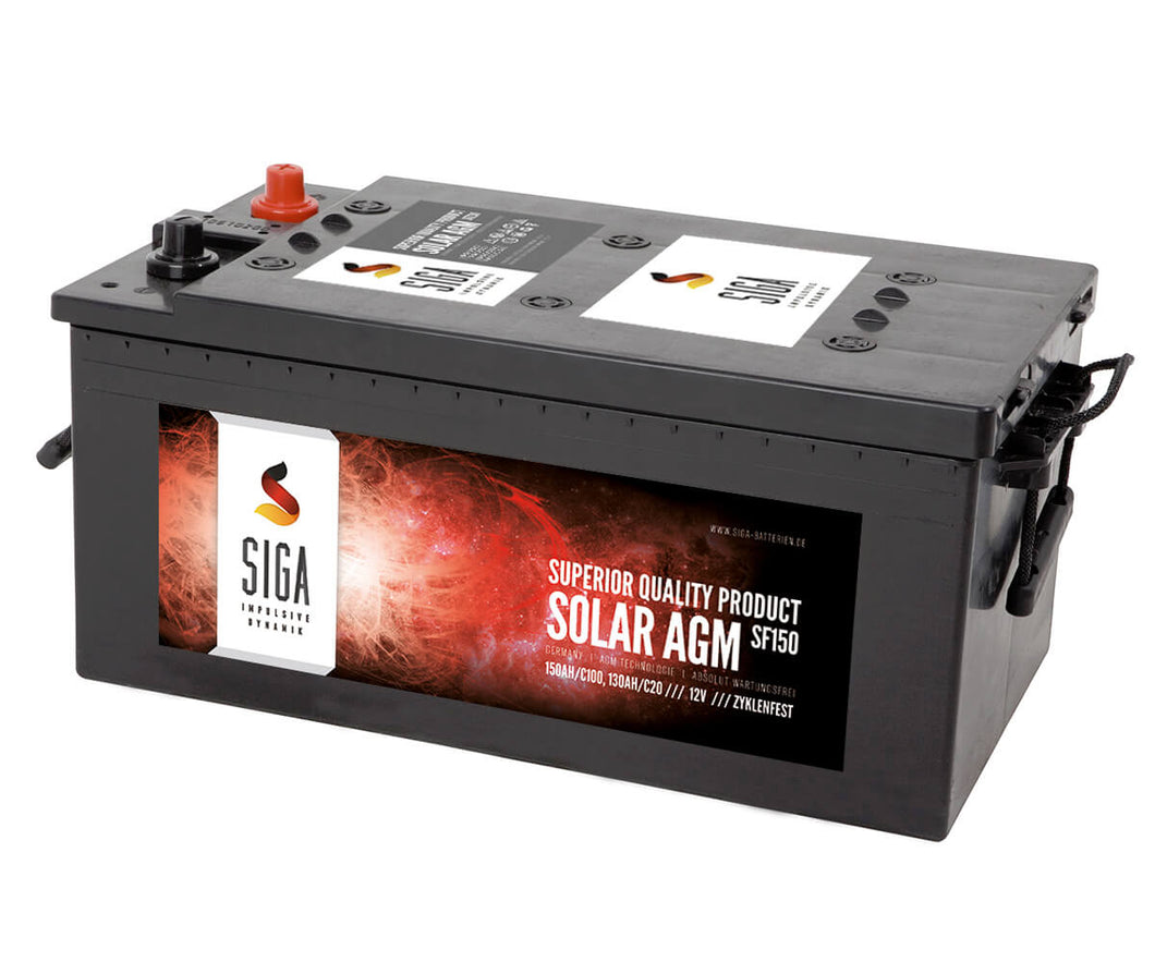 150Ah AGM Solarbatterie AKKU für Photovoltaik, Insel oder Solar Anlagen, Wohnmobil, Camper