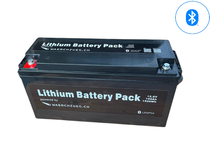 Batteria al litio LiFePo4 da 150Ah con riscaldatore, Bluetooth e BMS inclusi.
