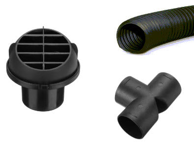 Set 60mm für Dieselstandheizung mit Y-Stuck, 2 Auslasser und Kunststoffrohr