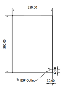 95 Liter Wassertank schmal