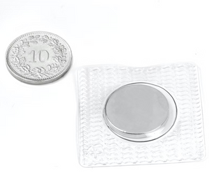 Einnähbare Magnete 18 x 2 mm eckig, hält ca. 1.9 kg (z.B. für Vorhänge)
