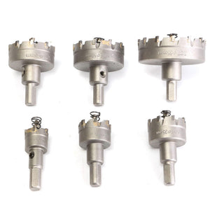 6-teiliges. 22 bis 65mm Hartmetall-Kronenbohrer Lochsäge - Set