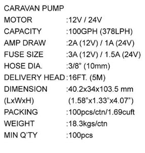 12 Volt High-end Tauchpumpe inkl. Wasserhahn mit Schalter, Set
