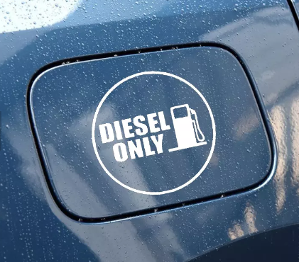 Diesel Only stickers in black or white