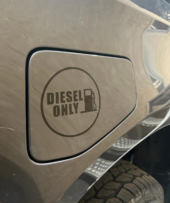 Diesel Only stickers in black or white
