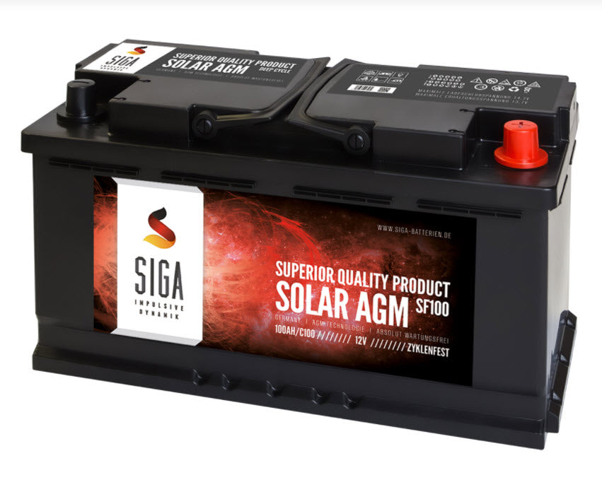 120Ah AGM Solarbatterie AKKU für Photovoltaik, Insel oder Solar Anlagen, Wohnmobil, Camper