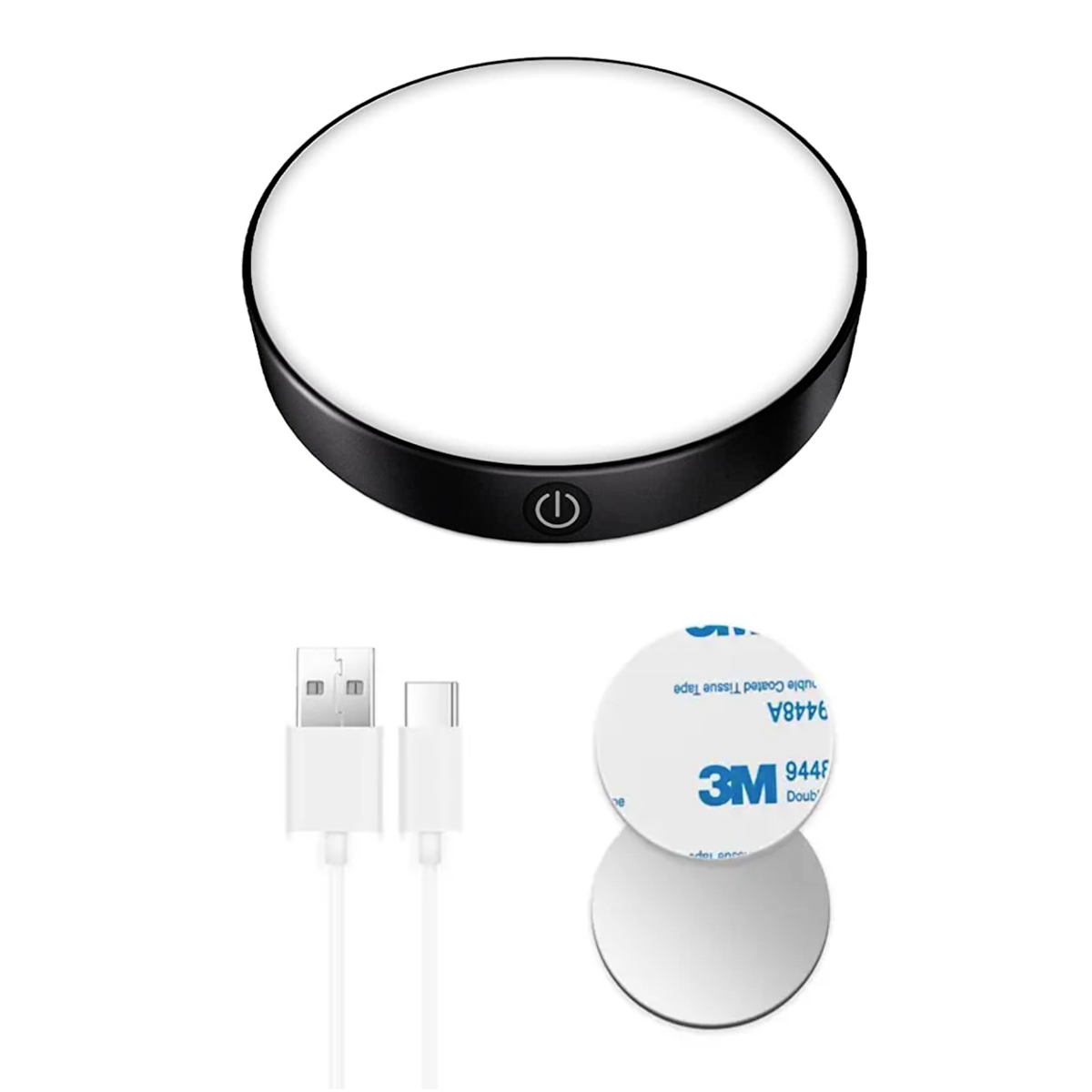 Lumière LED avec variateur et batterie, rechargeable via USB-C, blanc chaud, magnétique