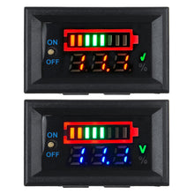Laden Sie das Bild in den Galerie-Viewer, 12V Voltmeter inkl. optischer Anzeige, Batterieanzeige, Stromanzeige