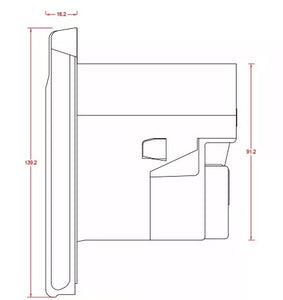 Aussendusche mit 12V Schalter und Schnellverbinder, inkl. Duschbrause