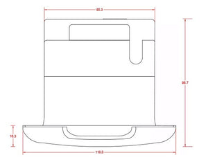 Aussendusche mit 12V Schalter und Schnellverbinder, inkl. Duschbrause