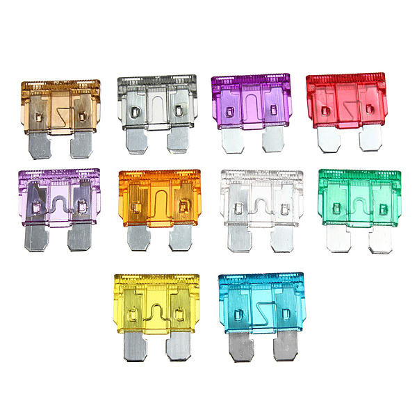 100Stk. KFZ Sicherungs- Kit: 2A 3A 5A 7.5A 10A 15A 20A 25A 30A 35A