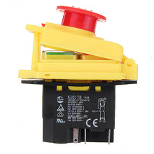 Laden Sie das Bild in den Galerie-Viewer, Maschinenschalter (Taster), Start / Stop, 230V IP55, 4 Pin mit Notausfunktion