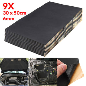 9 Stk. - Schalldämmende Schaumstoffmatte 30cm*50cm*6mm, Wärme und Schall Isolation