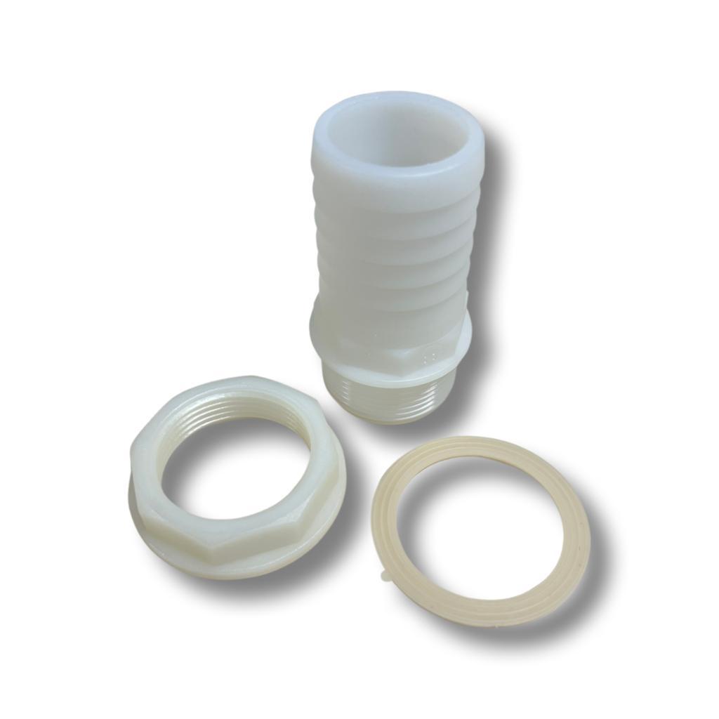 Tankanschlussverschraubung für Abwasserschläuche gerade 20mm / 25 mm / 40mm