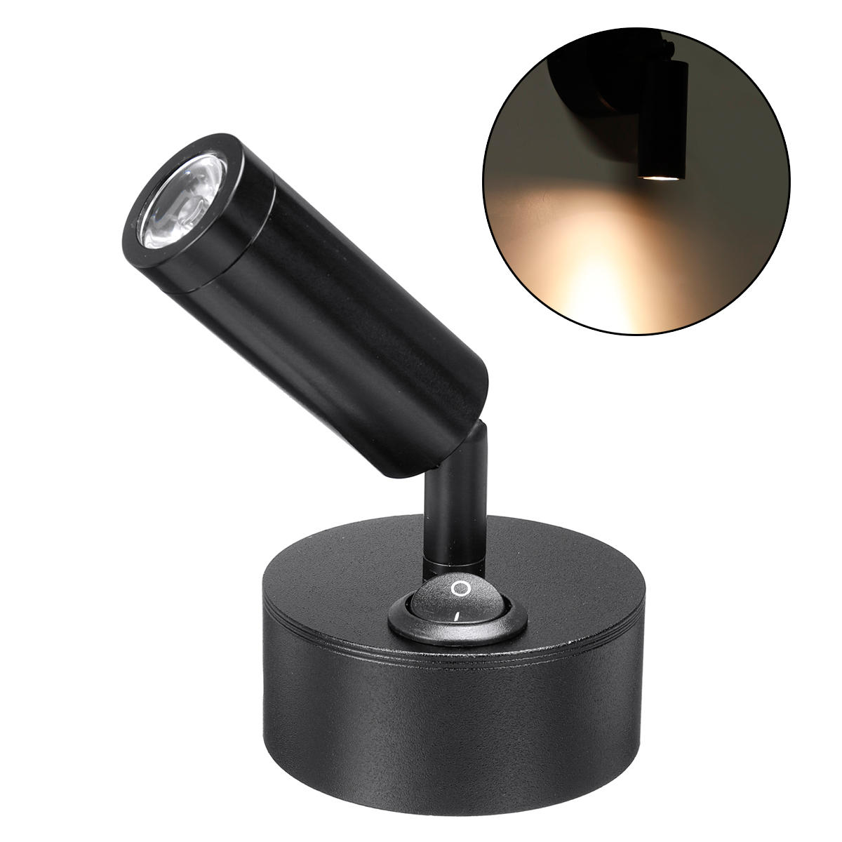 Applique murale / lampe de lecture LED 12V Blanc chaud, Spot