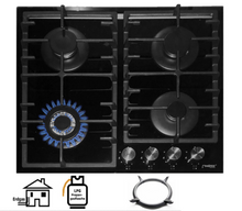 Laden Sie das Bild in den Galerie-Viewer, Glas Gaskochfeld 4 Kochplatten (PG/S-603T)