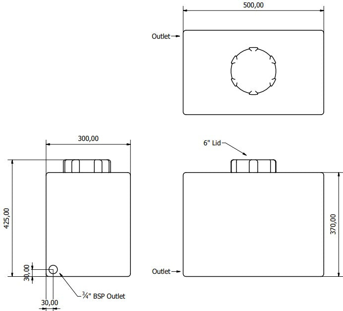 50 Liter Wassertank