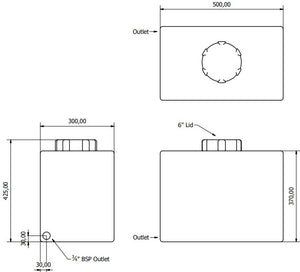 50 Liter Wassertank