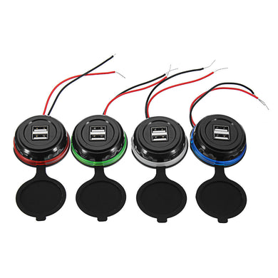 USB Einbauelement, Eingang: 12-24V Ausgang: 2x 3.1A USB