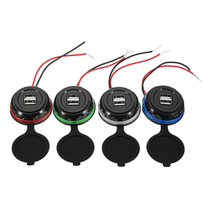 USB Einbauelement, Eingang: 12-24V Ausgang: 2x 3.1A USB