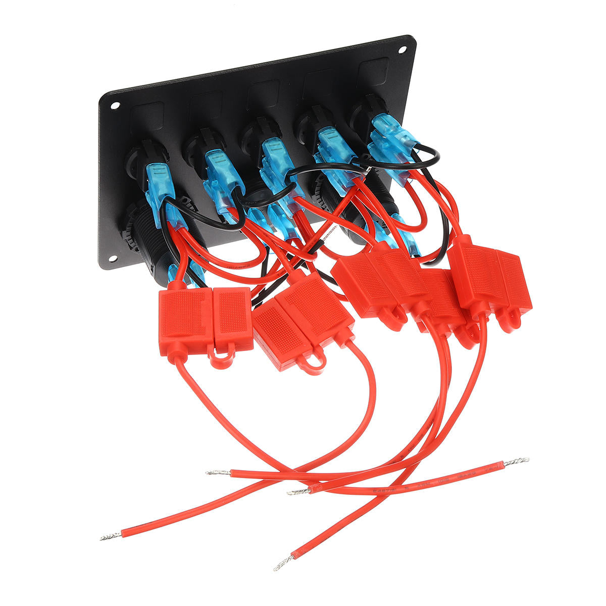 12/24V Panel mit 5 Schalter, USB, Zigarettenanschluss