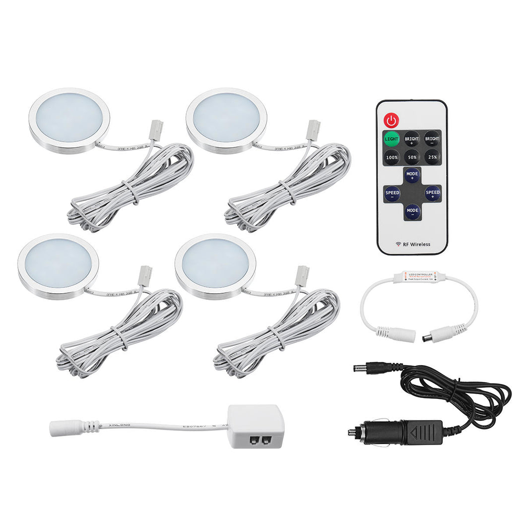4Stk 12V LED-Einbauleuchte für Dachmontage in Camper, Warmweiss PUK