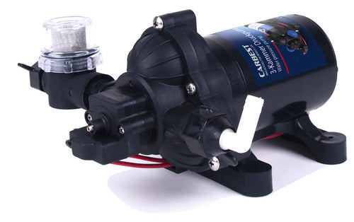 Carbest Automatische Druck- Wasserpumpe 12V 10Liter/min 2,8bar, inkl. Vorfilter (Die Preiswerte)