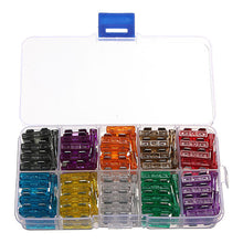 Laden Sie das Bild in den Galerie-Viewer, 100Stk. Standard Sicherungs- Kit: 2A 3A 5A 7.5A 10A 15A 20A 25A 30A 35A